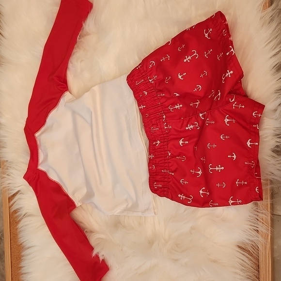 Cat & Jack Rashguard Swim Shirt and Trunks - 6-9M - Read details on size - Picture 4 of 8